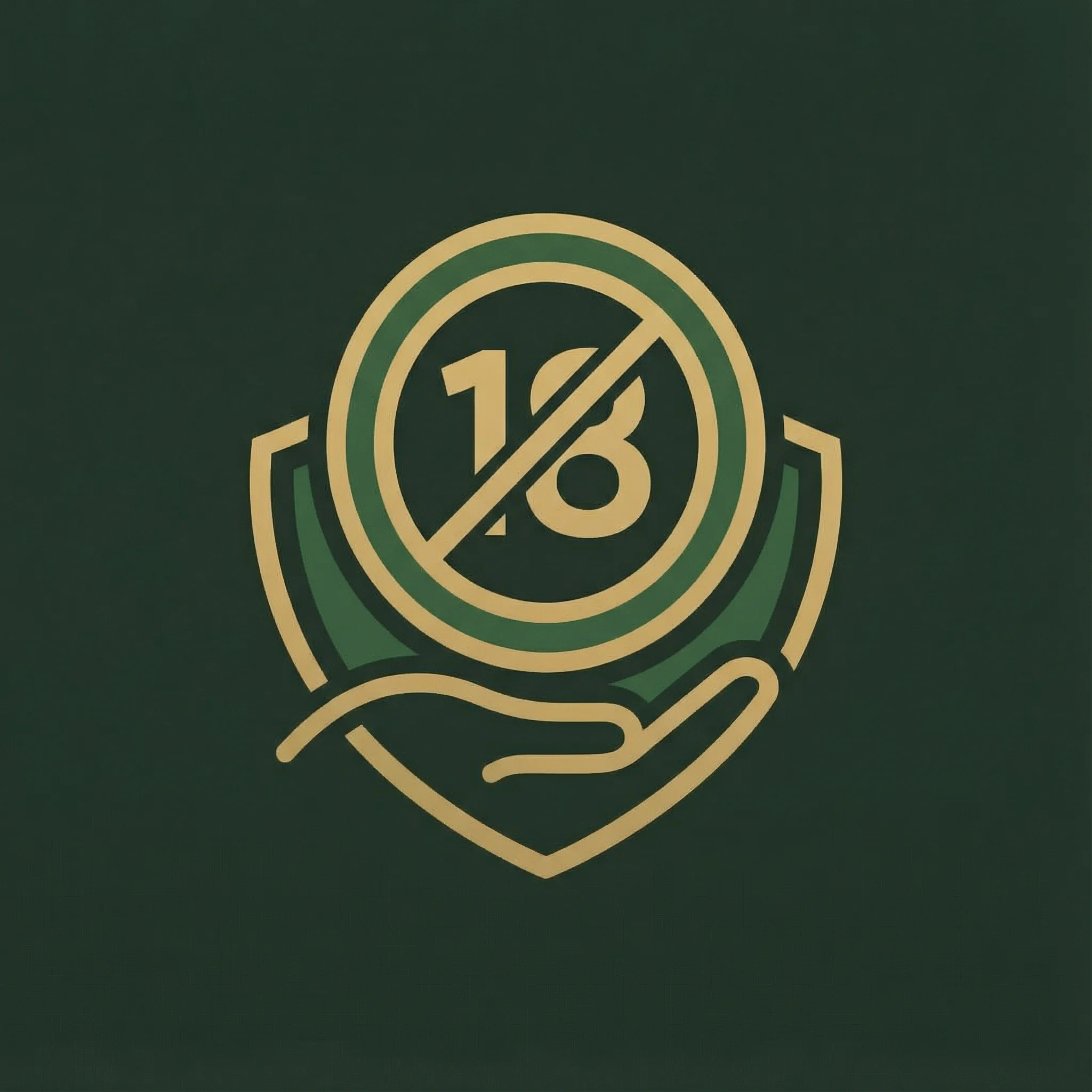 Ícone de jogo responsável maiores de 18 anos