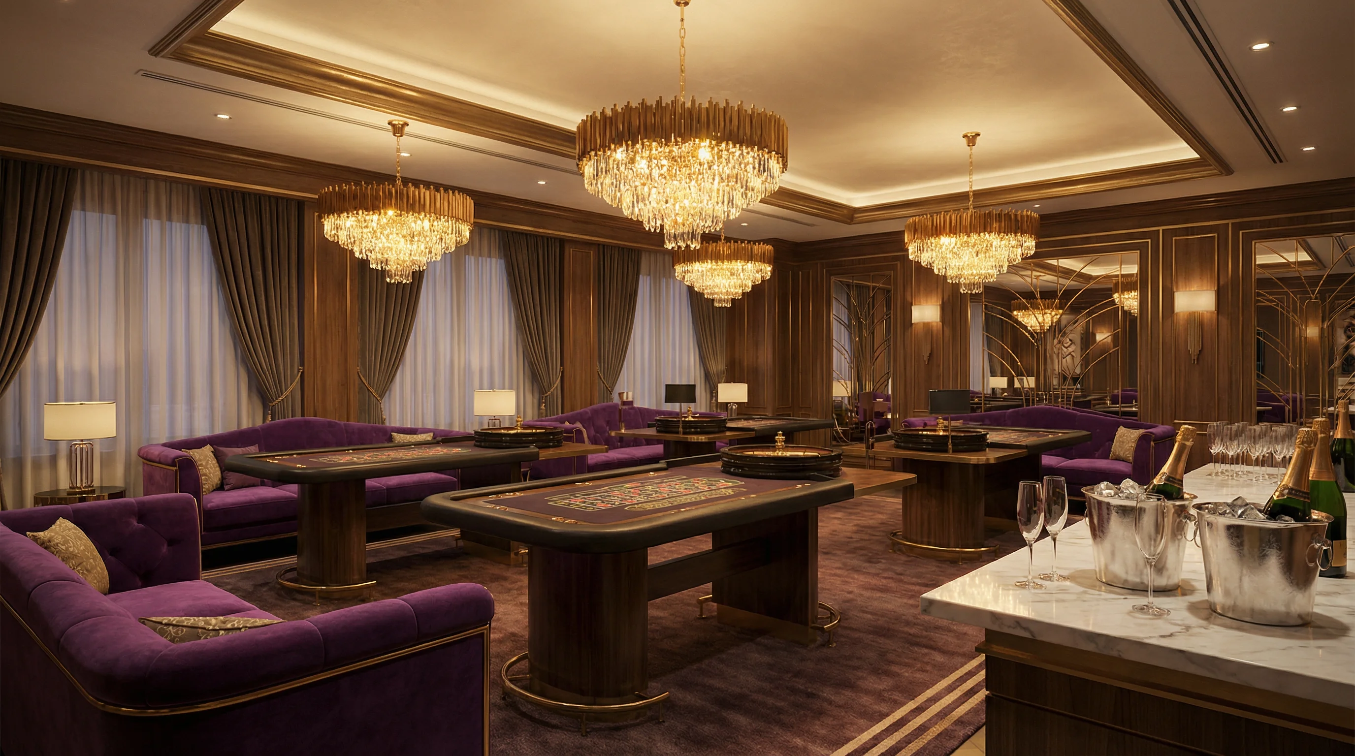 Sala VIP luxuosa do cassino kto bet